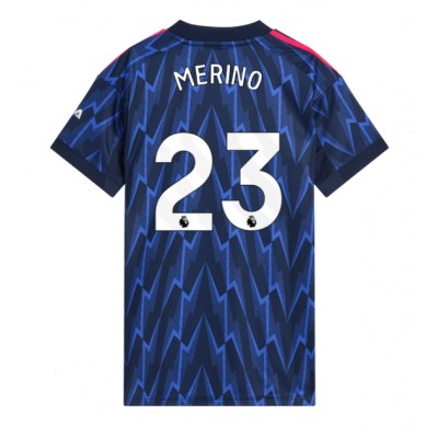 Ženski Nogometni dresi Arsenal Mikel Merino #23 Gostujoči 2025-26 Kratek Rokav Ženski Nogometni dresi Arsenal Mikel Merino #23 Gostujoči 2025-26 Kratek Rokav